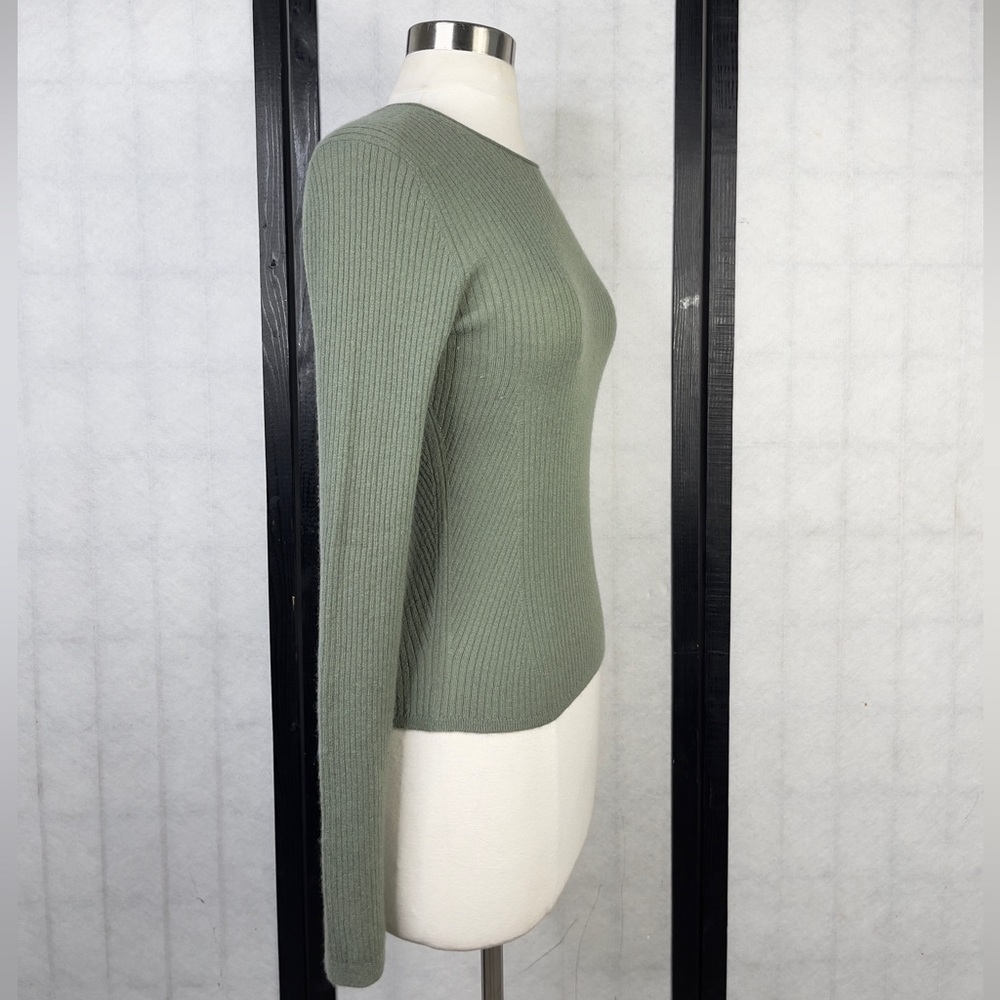 Vince Olive Ribbed Knit Top - Picture 4 of 8